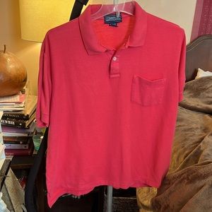 SALE!! DEAL!! Vintage 1980s Mervyn's Men's Collection Polo Shirt in Coral Pink